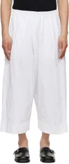 Toogood Cropped Cotton Trousers In Chalk
