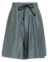 Toogood Woman Shorts & Bermuda Shorts Grey Size M Cotton, Silk In Gray