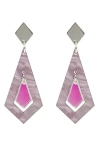 Toolally Art Deco Diamond Earrings In Multi