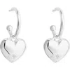 Toolally Art Deco Hearts Hoop Earrings In Metallic