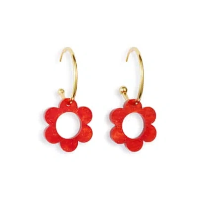 Toolally Charming Flower Hoop In Red