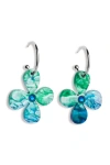 Toolally Daisy Hoop Earrings In Multi