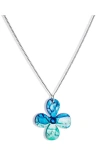 Toolally Daisy Pendant Necklace In Blue