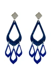 Toolally Feather Drop Earrings In Multi