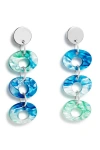 Toolally Hepworth Drop Earrings In Blue