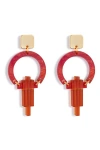 Toolally Petite Art Deco Chandeliers In Red