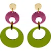 Toolally Swinging Circle Drop Earrings In Multi