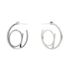 Toolally Women's Alphabet Hoop Earrings - Small - Silver In Silver