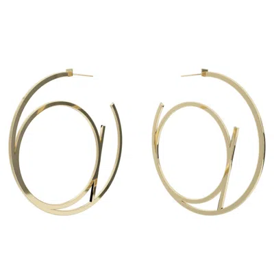 Toolally Women's Alphabet Hoops Large - Gold