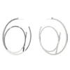Toolally Women's Alphabet Hoop Earrings - Small - Silver In Metallic