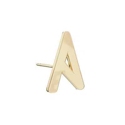 Toolally Women's Alphabet Stud Earring - Gold