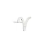 Toolally Women's Alphabet Stud Earring - Silver In Burgundy