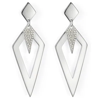 Toolally Women's Arrowhead Earrings - Silver In Gray
