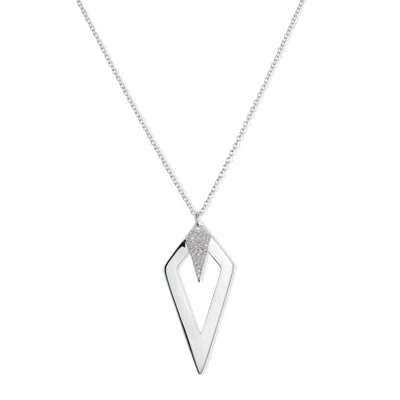 Toolally Women's Arrowhead Pendant Necklace - Sterling Silver In Metallic