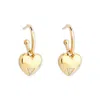 Toolally Art Deco Hearts Hoop Earrings