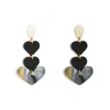 Toolally Heart Drop Earrings In Multi