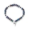 Toolally Women's Black Pearl Onyx Bolt Bracelet - Sterling Silver In Blue