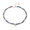 Toolally Women's Black Pearl Onyx Bolt Choker - Gold Vermeil In Blue