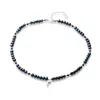 Toolally Women's Black Pearl Onyx Bolt Choker - Sterling Silver