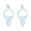 Toolally Women's Blue / Silver Art Deco Chandeliers - Island Blue & Arctic Blue
