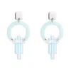 Toolally Women's Blue / Silver Art Deco Chandeliers - Island Blue & Arctic Blue