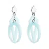 Toolally Women's Blue / Silver Petite Crescent Hoops - Island Blue