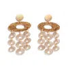Toolally Women's Brown / Gold Hepworth Chandelier Earrings - Mocha & Champagne