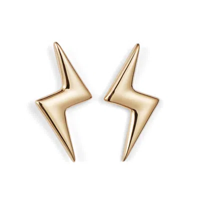 Toolally Women's Bubble Bolt Earrings - Gold Vermeil