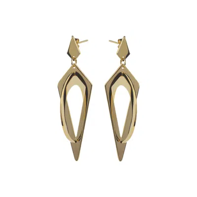Toolally Women's Crescent Hoops- Gold