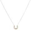 Toolally Women's Double Hoop Necklace - Gold Vermeil & Cubic Zirconia In Metallic