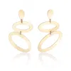Toolally Women's Ellipses Earrings - Gold In Gold