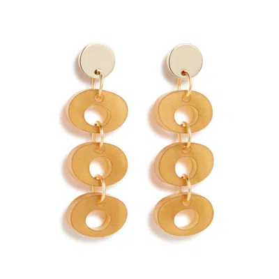 Toolally Women's Gold Hepworth Drop Earrings - Mica