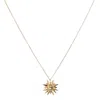 Toolally Women's Gold Sunburst Pendant - Cool Rainbow In Gold