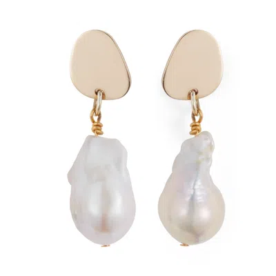 Toolally Women's Gold / White Flameball Pearls