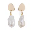 Toolally Women's Gold / White Flameball Pearls In Gold