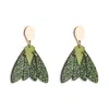 Toolally Women's Gossamer Drop Earrings - Forest Green Glitter