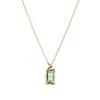 Toolally Women's Green Amethyst Bolt Pendant- Gold Vermeil