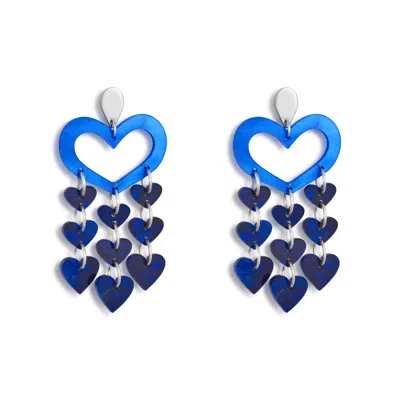 Toolally Women's Heart Chandeliers - Blue