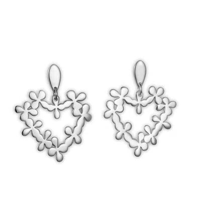 Toolally Women's Hearts In Flowers- Silver