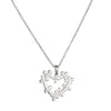 Toolally Women's Hearts In Flowers Necklace- Silver In Metallic
