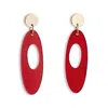 Toolally Women's Hepworth Earrings - Berry Red Pearl