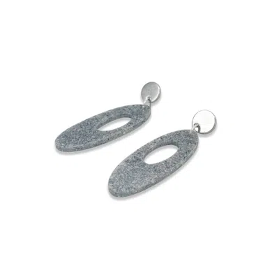 Toolally Women's Hepworth Earrings - Grey Stone In Grey