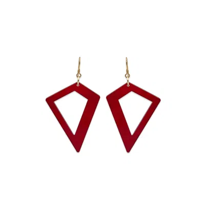 Toolally Women's Kite Earrings - Cherry Red