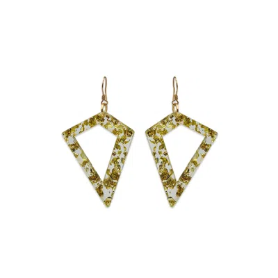 Toolally Women's Kite Earrings - Gold Fleck