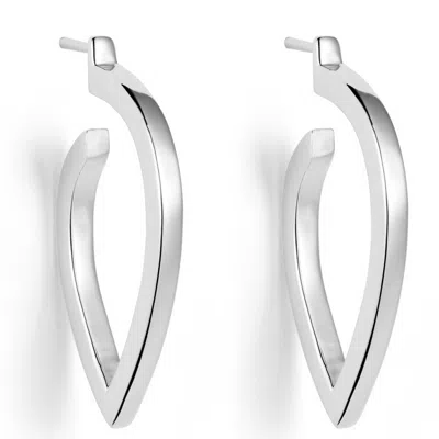 Toolally Women's Loop Earrings - Silver In Metallic