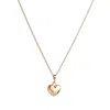 Toolally Women's Mini Art Deco Heart Pendant - Gold Vermeil In Gold