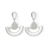 Toolally Women's Mini Fan Earrings - Sterling Silver In Metallic