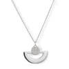 Toolally Women's Mini Fan Pendant Necklace - Sterling Silver In Metallic