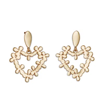 TOOLALLY WOMEN'S MINI HEARTS IN FLOWERS- GOLD