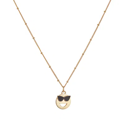 Toolally Women's Mood Pendant Necklace Cool - Gold